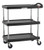 Metro MY1627-34BL 31.5" W x 18.31" D x 35.5" H Black Plastic Shelf myCart Series Utility Cart