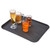 Cambro 1520CT110 15" x 20.25" Fiberglass Black Satin Rectangular Camtread Serving Tray - 12/Case