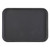 Cambro 1520CT110 15" x 20.25" Fiberglass Black Satin Rectangular Camtread Serving Tray - 12/Case