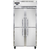 Continental Refrigerator 2RSENHD 36.25" W Two-Section Solid Door Reach-In Slim Line Refrigerator