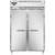 Continental Refrigerator D2RSN 52" W Two-Section Solid Door Reach-In Designer Line Refrigerator