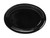 Tuxton CBH-1352 Ceramic Black Oval Platter (6 Each Per Case)