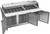 Beverage Air SPE72HC-30M-DS 72" W Three-Section Three Door Dual Side Mega Top Refrigerated Counter