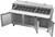 Beverage Air SPE72HC-30M-DS 72" W Three-Section Three Door Dual Side Mega Top Refrigerated Counter