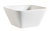 CAC China PLT-B6 22 Oz. Bone White Porcelain Square Accessories Bowl (3 Dozen Per Case)