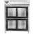 Continental Refrigerator D2RESNSSSGDHD 57" W Two-Section Glass Door Reach-In Designer Line Wide Refrigerator