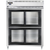 Continental Refrigerator D2RESNSSSGDHD 57" W Two-Section Glass Door Reach-In Designer Line Wide Refrigerator