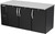 Beverage Air BB72HC-F-PT-B 72" W Three-Section Solid Door Refrigerated Open Food Rated Back Bar Pass-Thru Storage Cabinet - 115 Volts