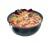 Bon Chef 9131BLKSPKLD Ceramic Black Round Tulip Bowl