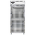 Continental Refrigerator DL1FX-SA-GD-HD 36.25" W One-Section Glass Door Reach-In Designer Extra-Wide Freezer - 115 Volts