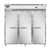 Continental Refrigerator D3RRFN 78" W Three-Section Solid Door Reach-In Designer Line Refrigerator/Freezer