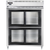 Continental Refrigerator D2RENSASGDHD 57" W Two-Section Glass Door Reach-In Designer Line Wide Refrigerator