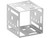 Cal-Mil 1607-5-55 5"W Square Stainless Steel Squared Cube Riser