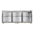 Continental Refrigerator SW72NGD-U 72"W Three-Section Glass Door Undercounter Display Refrigerator