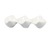 CAC China COL-46 0.5 Oz. Super White Porcelain Leaf Accessories Divided Bowl (4 Dozen Per Case)