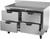 Beverage Air WTFD48AHC-4 48"W Four Drawer Stainless Steel Worktop Freezer With 4" Removable Backsplash