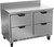 Beverage Air WTFD48AHC-4 48"W Four Drawer Stainless Steel Worktop Freezer With 4" Removable Backsplash