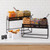 American Metalcraft BR15 14.63" L x 5.13" W x 2" H Rectangular Black Stainless Steel Multi Function Riser
