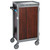 Lakeside 654 17.25" W Stainless Steel 1 Compartment 6 Trays Walnut Vinyl Tray Delivery Cart