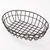 American Metalcraft GOVB811 Metal Black Oblong Grid Basket