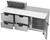 Beverage Air SPED72HC-08C-4 72" W Three-Section One Door Sandwich Top Refrigerated Counter