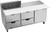 Beverage Air SPED72HC-08C-4 72" W Three-Section One Door Sandwich Top Refrigerated Counter