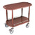 Lakeside 70524 35.5" W Wood Veneer Overlay 1-Shelf Oval Shaped Top Serving Cart-Spice