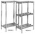 Channel DR2048-2 Lifetime Tough Dunnage Shelving Unit 48"W 2500 Lbs. Capacity Welded Aluminum Construction