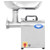 Vollrath 40743 264 Lbs. Stainless Steel Bench Style Meat Grinder with #12 Attachment Hub