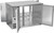 Beverage Air BB48HC-F-PT-S 48" W Stainless Steel Two-Section Solid Door Refrigerated Pass-Thru Back Bar Open Food Rated Refrigerator - 115 Volts