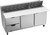 Beverage Air SPED72HC-18C-2 72" W Three-Section Two Door Sandwich Top Refrigerated Counter