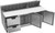 Beverage Air SPED72HC-18C-2 72" W Three-Section Two Door Sandwich Top Refrigerated Counter