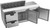 Beverage Air SPED72HC-12-2 72" W Three-Section Two Door Sandwich Top Refrigerated Counter