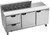 Beverage Air SPED72HC-12-2 72" W Three-Section Two Door Sandwich Top Refrigerated Counter