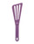 Matfer Bourgeat 112424 ExoGlass 12" L High Temp Slotted Pelton Spatula - Purple