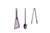 Matfer Bourgeat 112424 ExoGlass 12" L High Temp Slotted Pelton Spatula - Purple