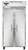 Continental Refrigerator 2RSENSA 36.25" W Two-Section Solid Door Reach-In Slim Line Refrigerator