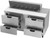 Beverage Air SPED60HC-12-4 60" W Two-Section Four Drawer Sandwich Top Refrigerated Counter
