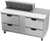 Beverage Air SPED60HC-10-4 60" W Two-Section Four Drawer Sandwich Top Refrigerated Counter