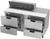 Beverage Air SPED60HC-10-4 60" W Two-Section Four Drawer Sandwich Top Refrigerated Counter