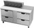 Beverage Air SPED60HC-10-4 60" W Two-Section Four Drawer Sandwich Top Refrigerated Counter