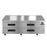 Hoshizaki CR72B Steelheart 72.5" W All Stainless Steel 2-Section with 4 Drawers Refrigerated Equipment Stand - 115 Volts