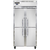 Continental Refrigerator 2RSENSSHD 36.25" W Two-Section Solid Door Reach-In Slim Line Refrigerator