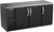 Beverage Air BB72HC-B 72" W Black Galvanized 3 Solid Doors Refrigerated Back Bar Storage Cabinet - 115 Volts
