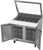 Beverage Air SPE36HC-15M-STL 36" W Two-Section Two Door Mega Top Refrigerated Counter
