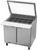 Beverage Air SPE36HC-15M-STL 36" W Two-Section Two Door Mega Top Refrigerated Counter