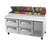 Turbo Air TPR-67SD-D4-N 67" W Two-Section Super Deluxe Pizza Prep Table