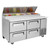 Turbo Air TPR-67SD-D4-N 67" W Two-Section Super Deluxe Pizza Prep Table