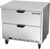 Beverage Air WTFD36AHC-2-FLT 36"W Two Drawer Stainless Steel Worktop Freezer
