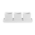 CAC China DT-3RT7 Super White Porcelain Rectangular Gourmet Collection Tray and Bowl Set (10 Set Per Case)
